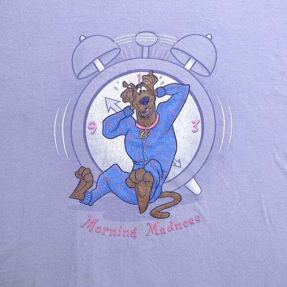 Vintage Y2K Cartoon Network Scooby-Doo Morning Madness Oversized Pajama Shirt - Picture 2 of 9